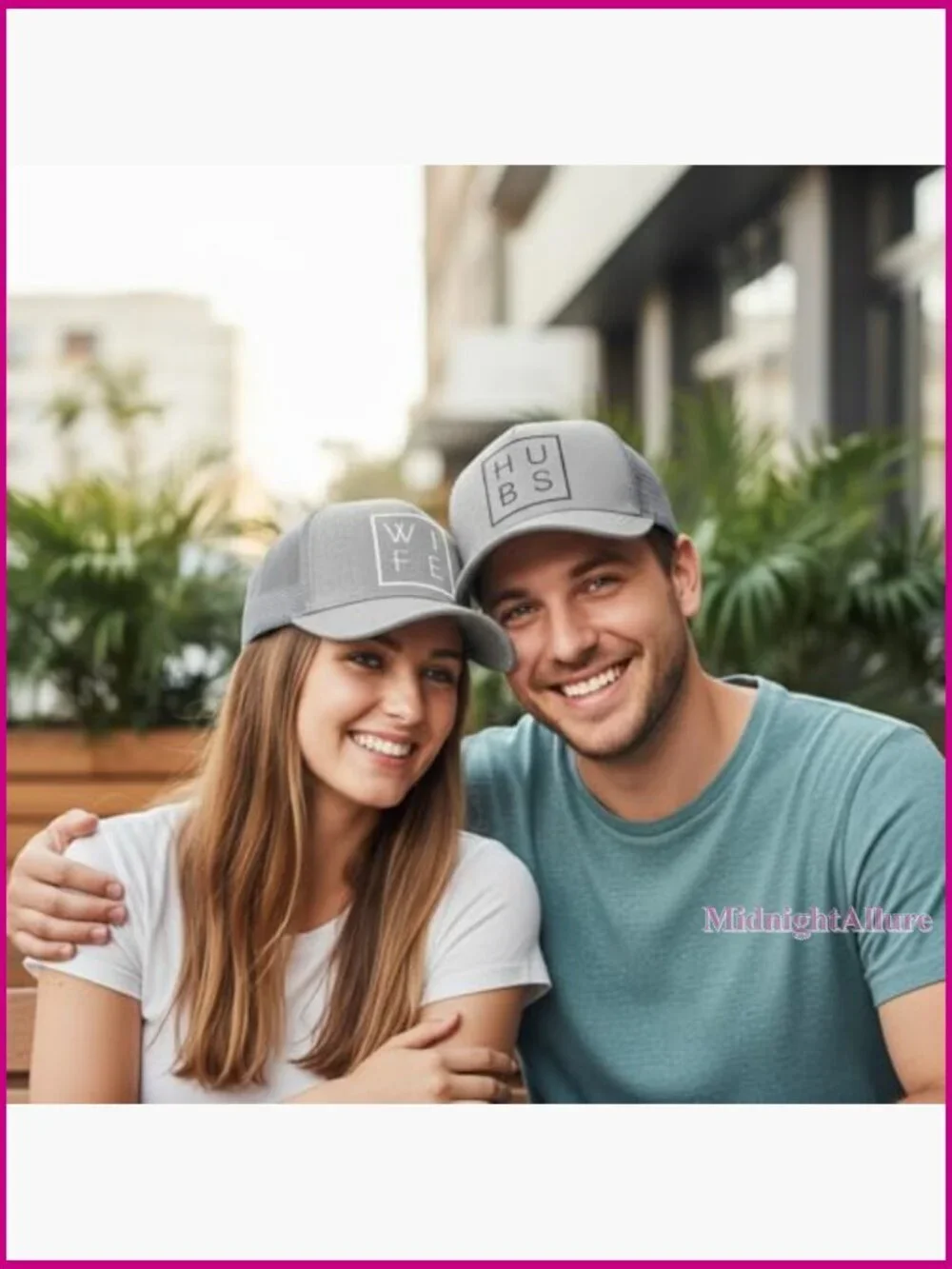 Baseball Cap Adjustable Snapback Relaxed Fit Wedding Couple Hat